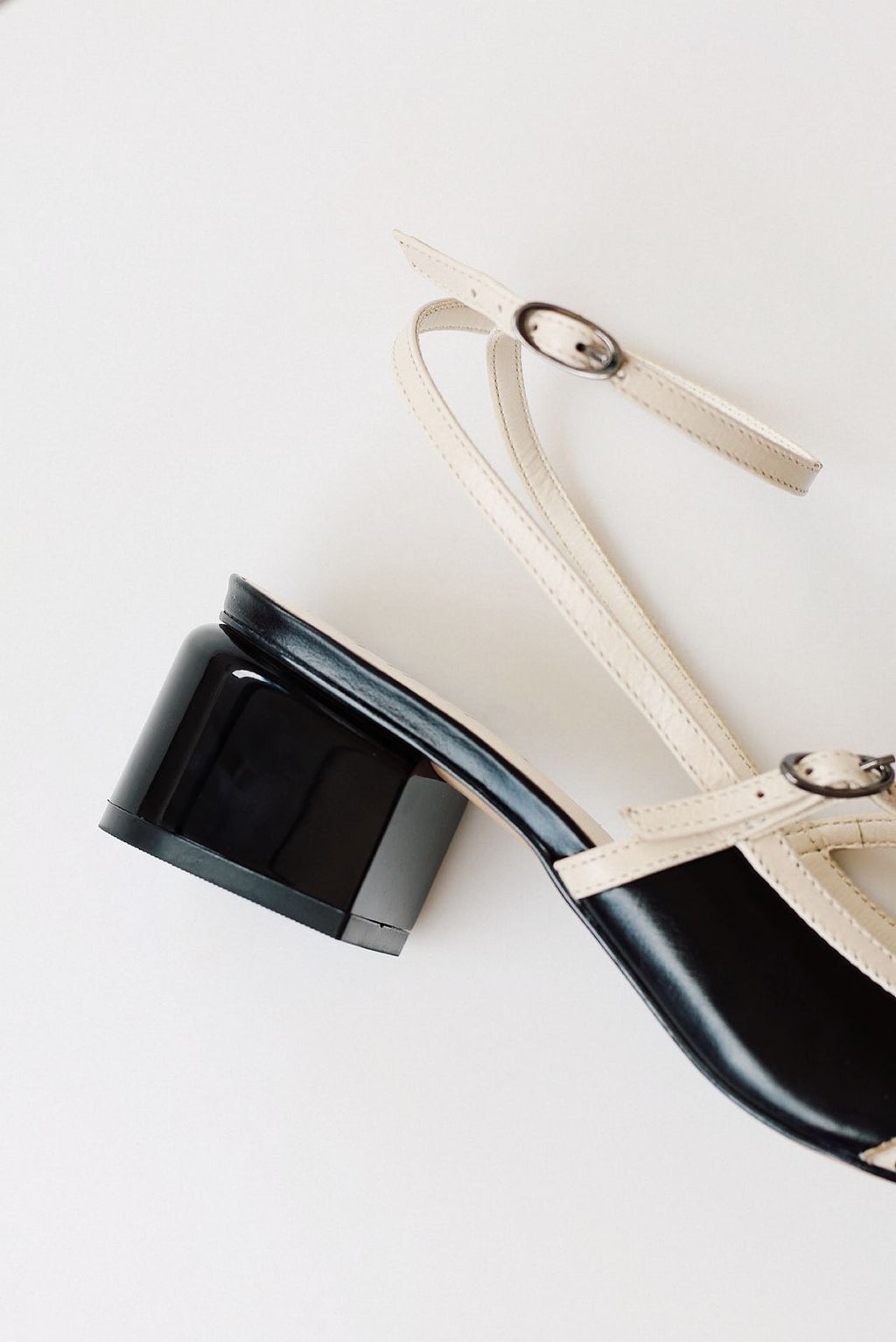 Slingback Cherry doll in black and white.
