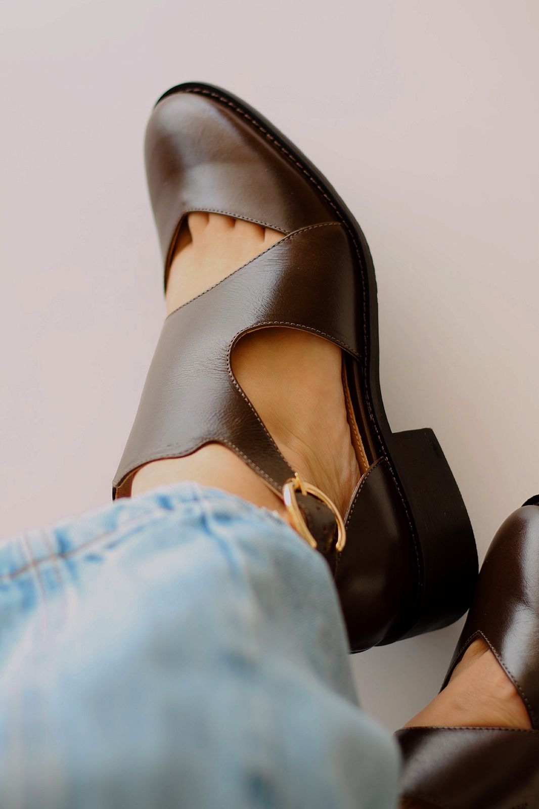 Vittorio brown leather shoe - LARGE FIT