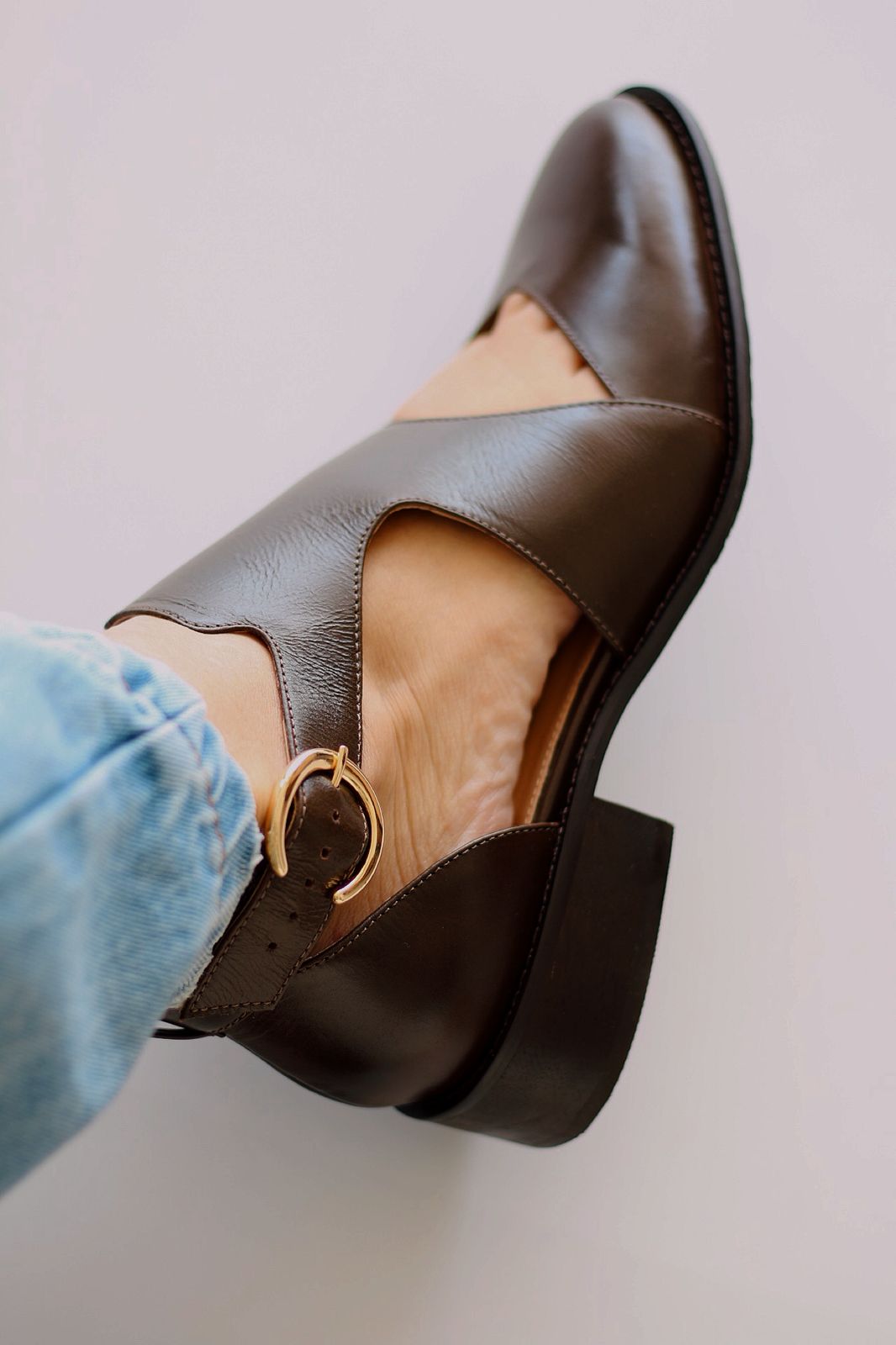 Vittorio brown leather shoe - LARGE FIT