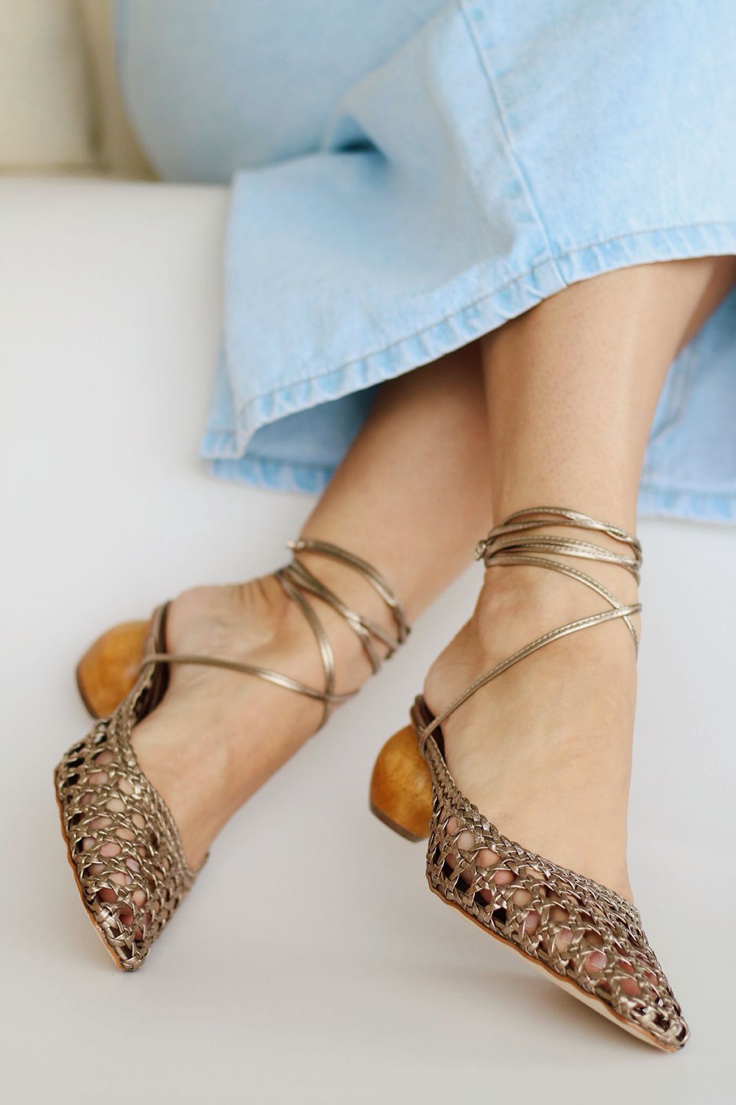 Zariah carbon sandal with chestnut geo heel (2 ways to wear)