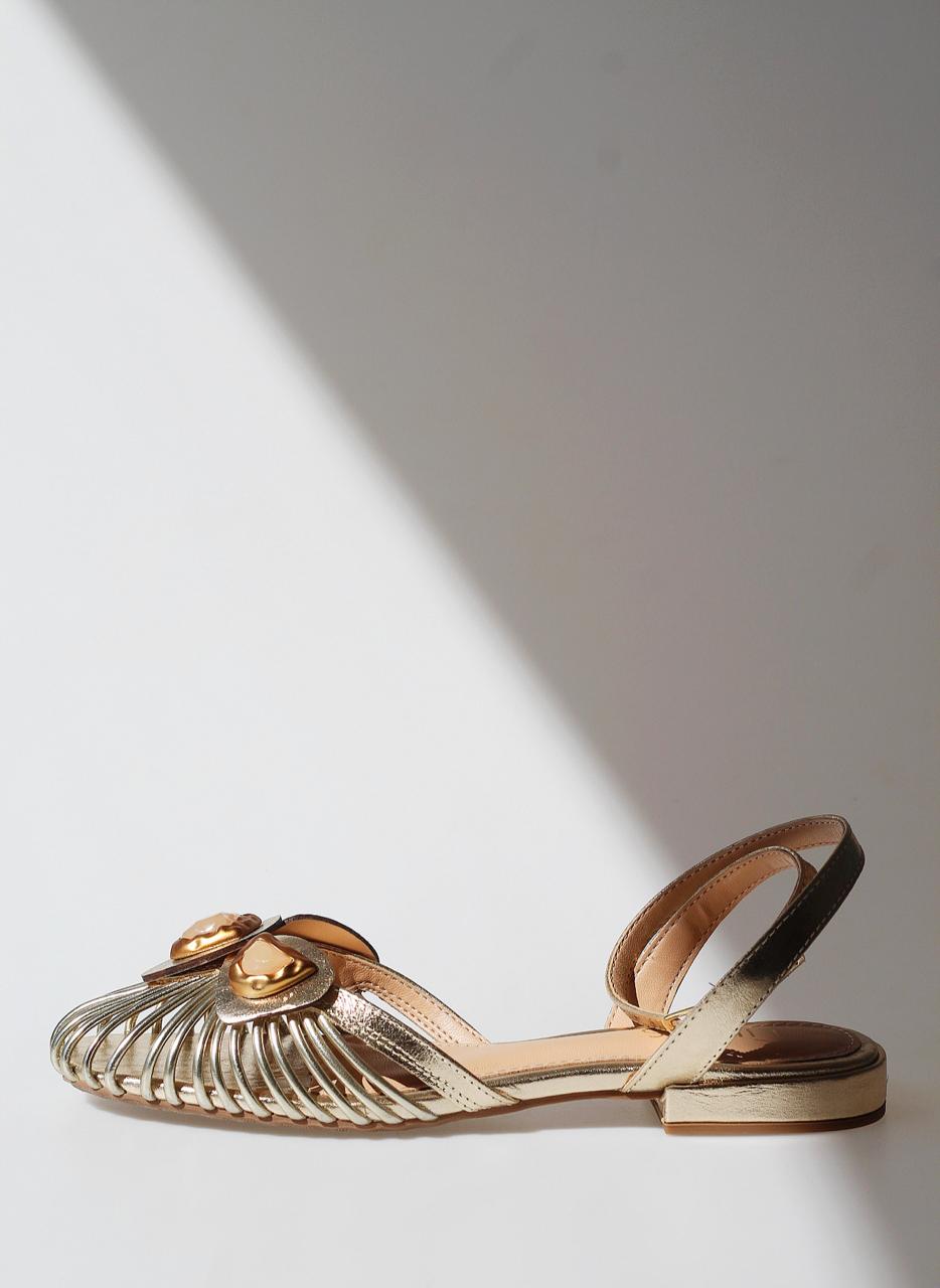 Celine light gold sandal