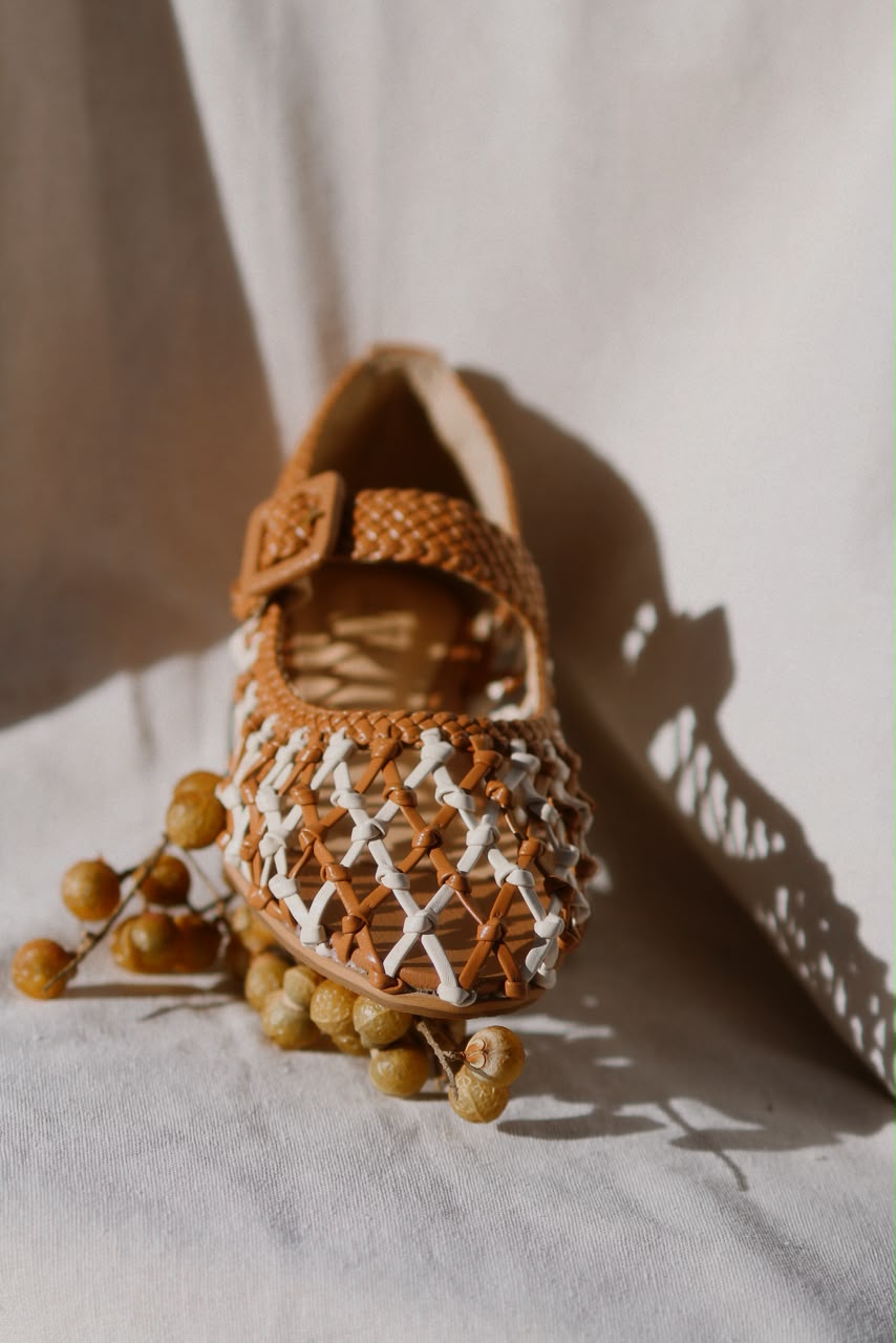Sapatilha Ivana macrame bicolor