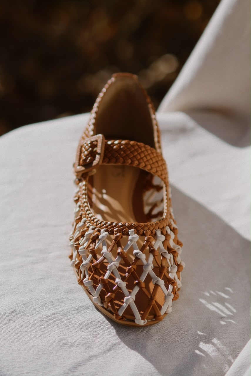 Sapatilha Ivana macrame bicolor