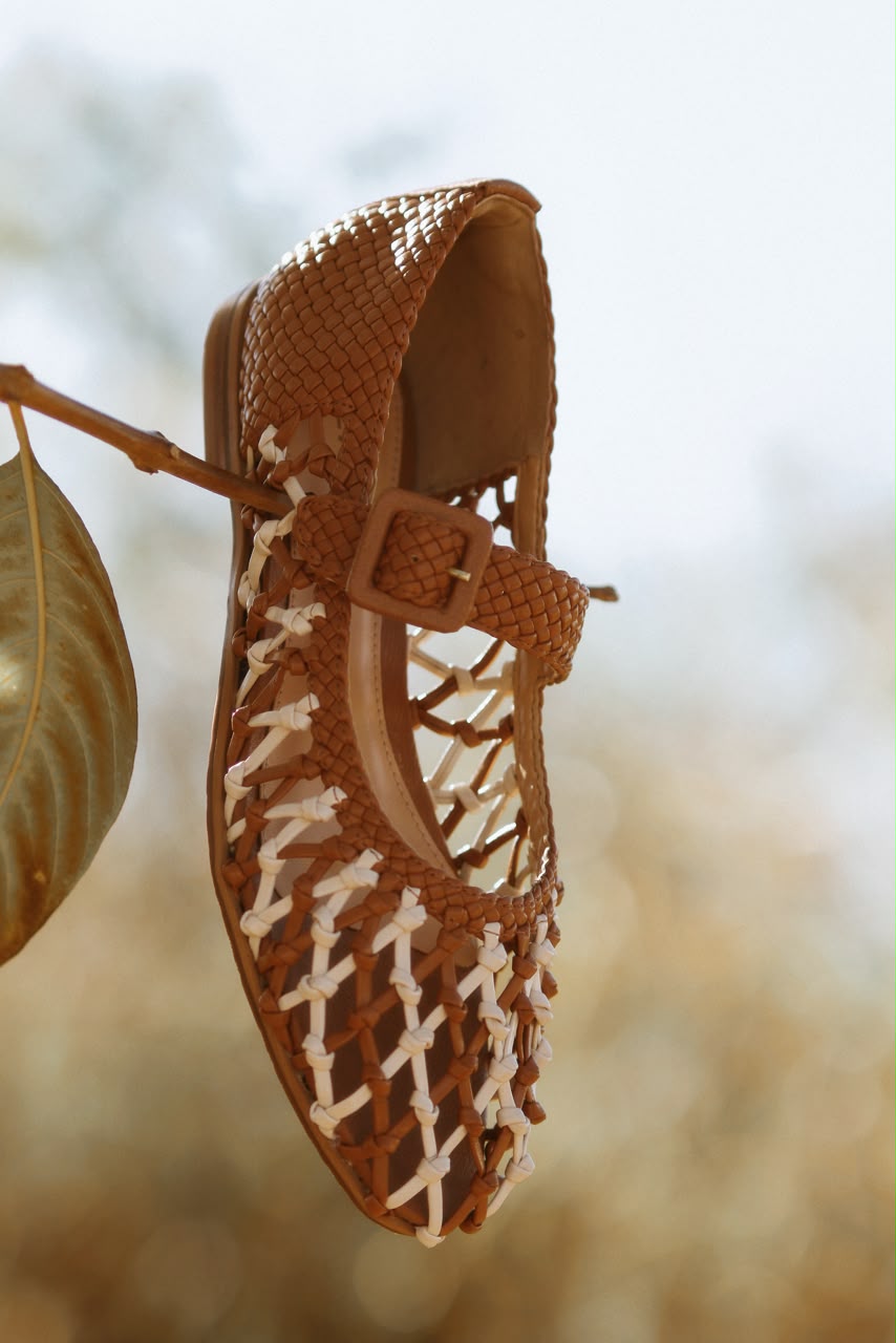 Sapatilha Ivana macrame bicolor