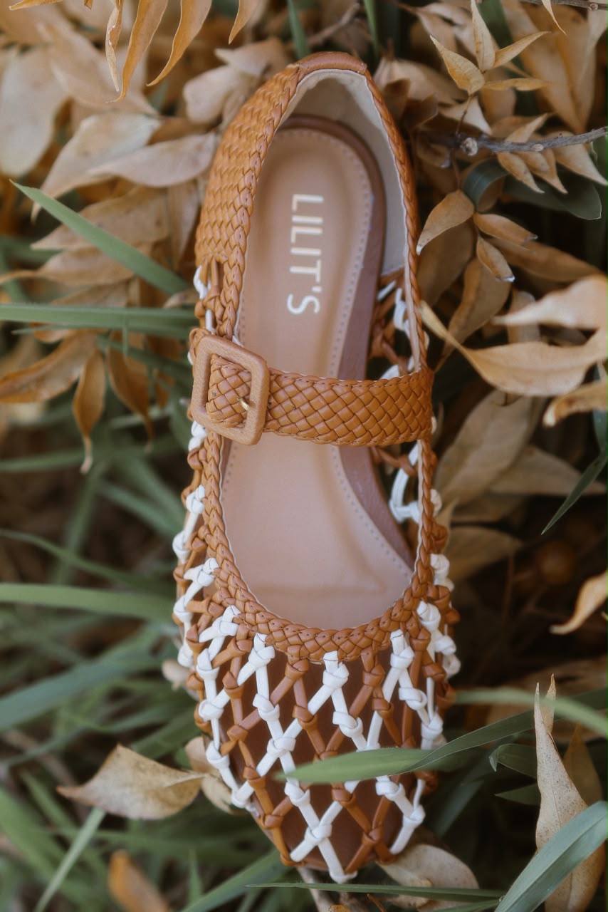 Sapatilha Ivana macrame bicolor