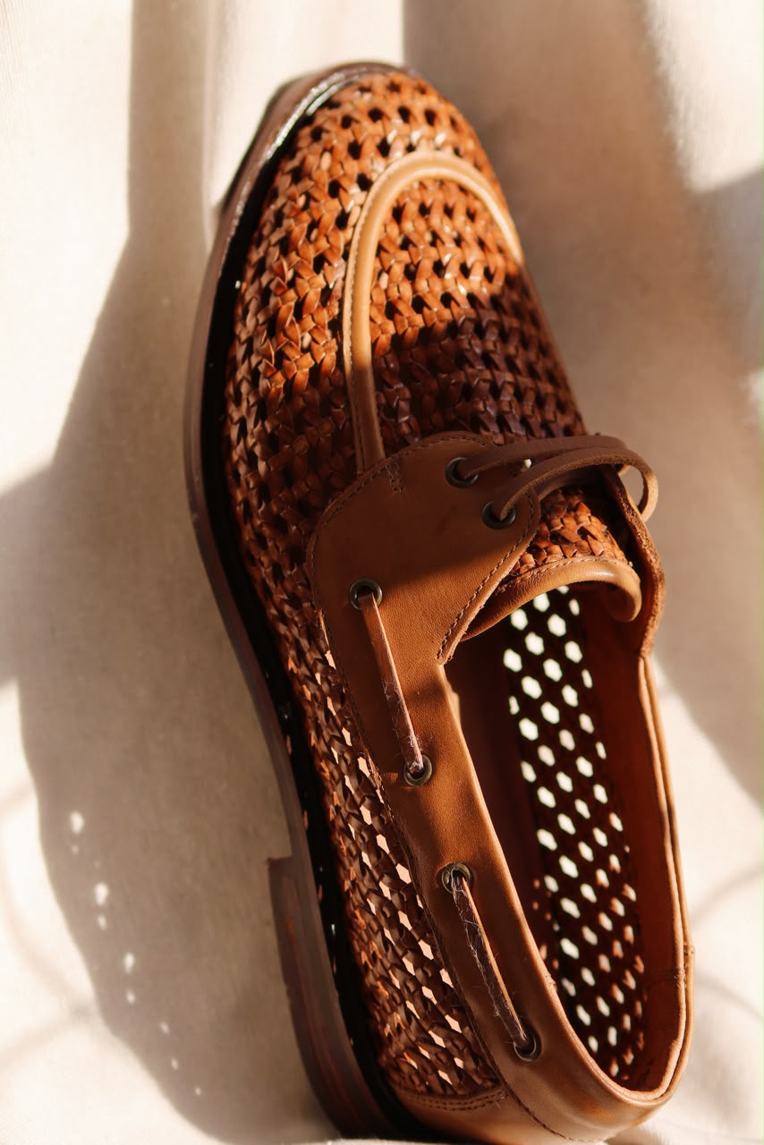 Mocassim Magnus tressê ocre