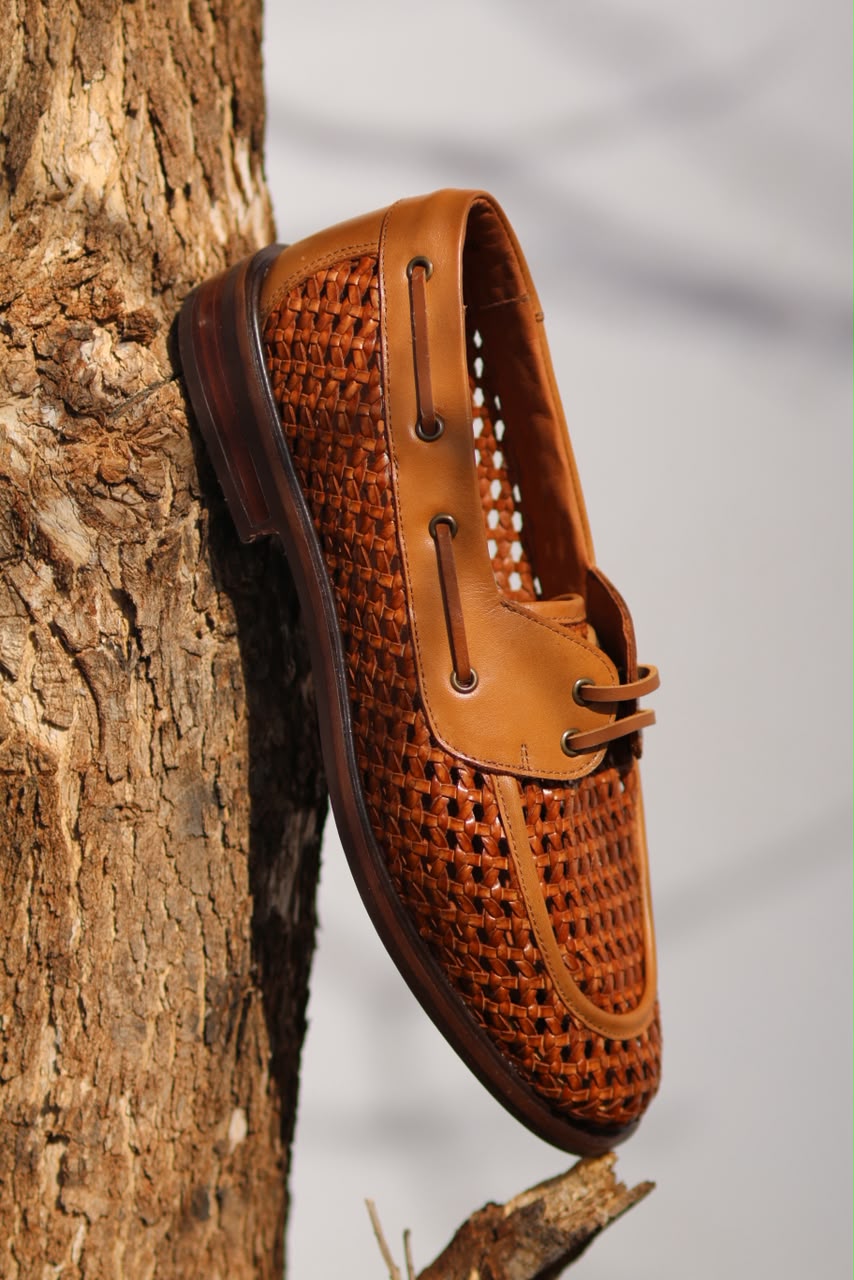 Mocassim Magnus tressê ocre