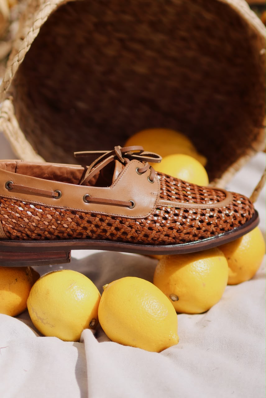 Mocassim Magnus tressê ocre