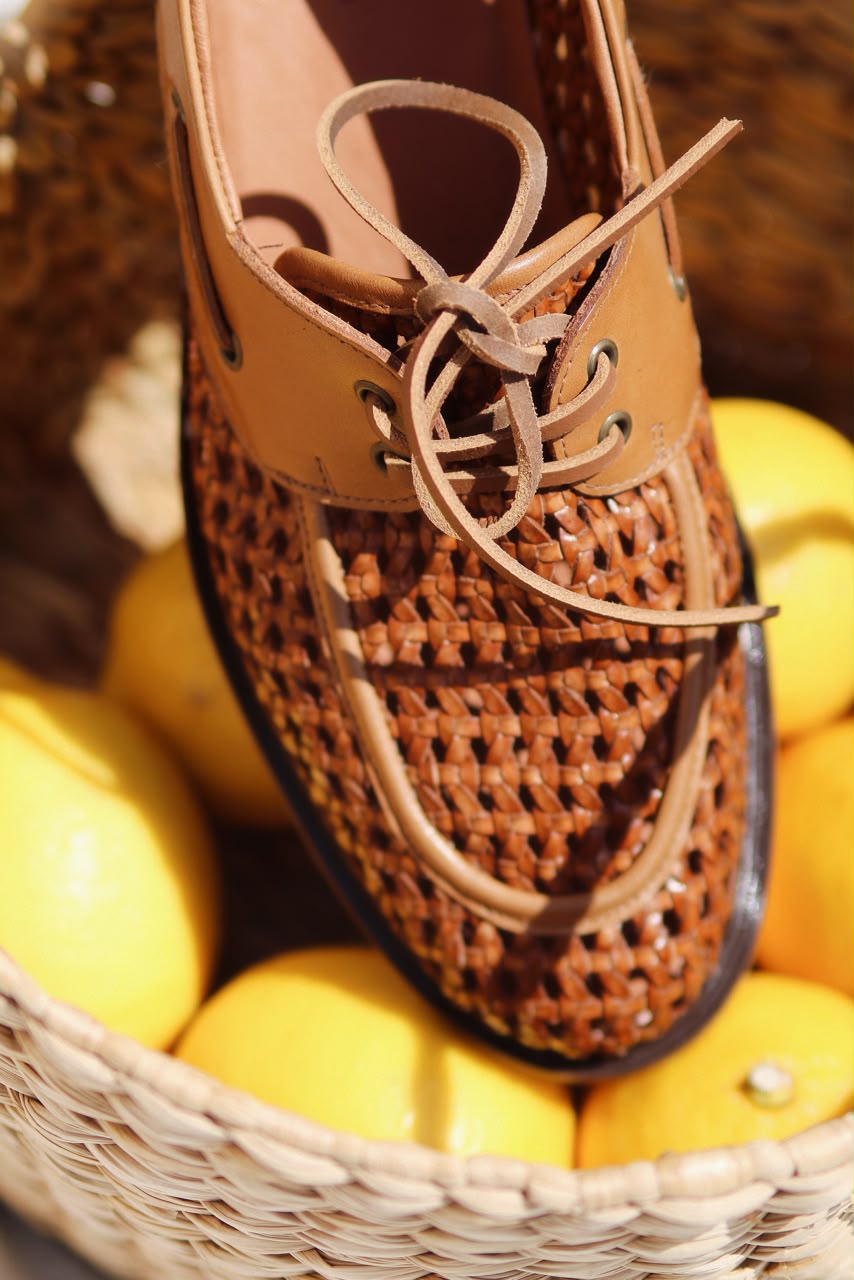 Mocassim Magnus tressê ocre