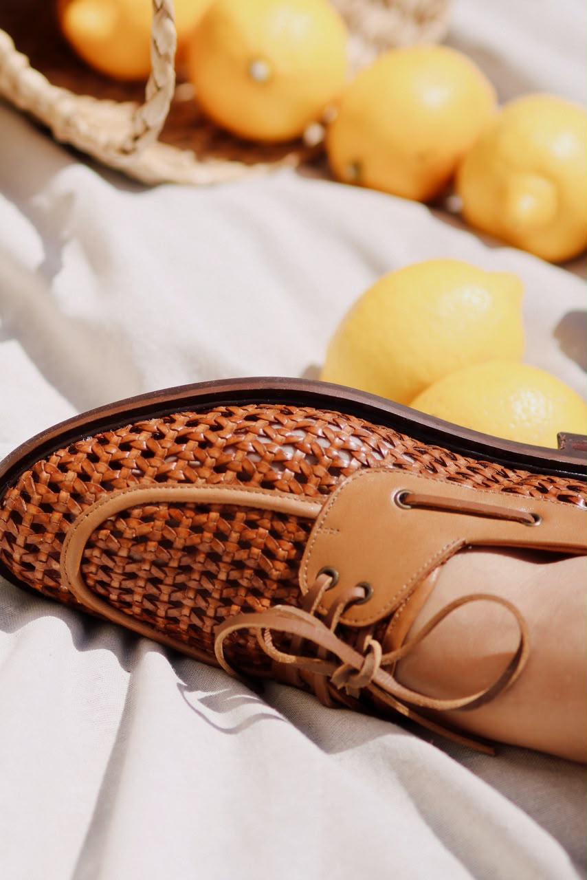 Mocassim Magnus tressê ocre
