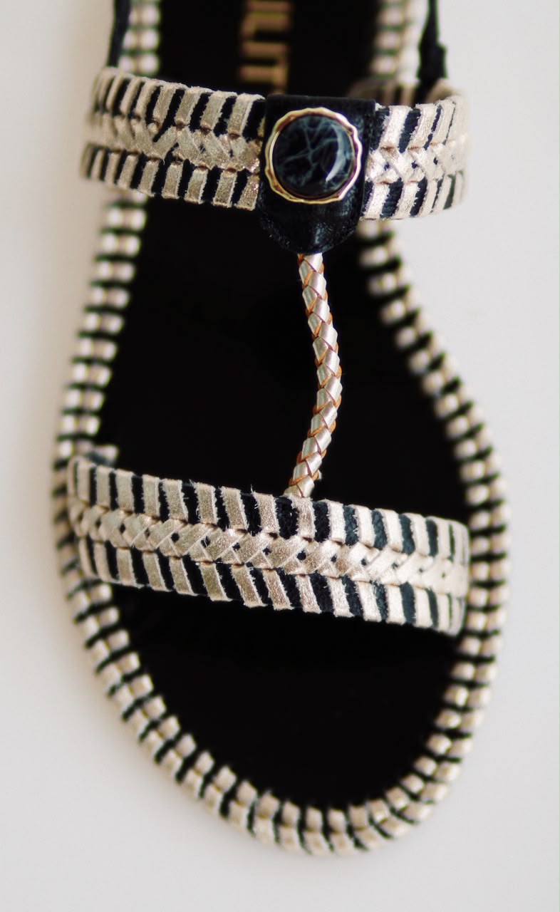 Sandália flat Athena em crochê