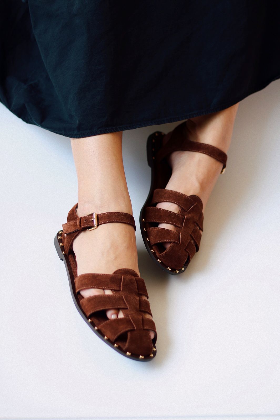 Fisherman Jolie suede cocoa
