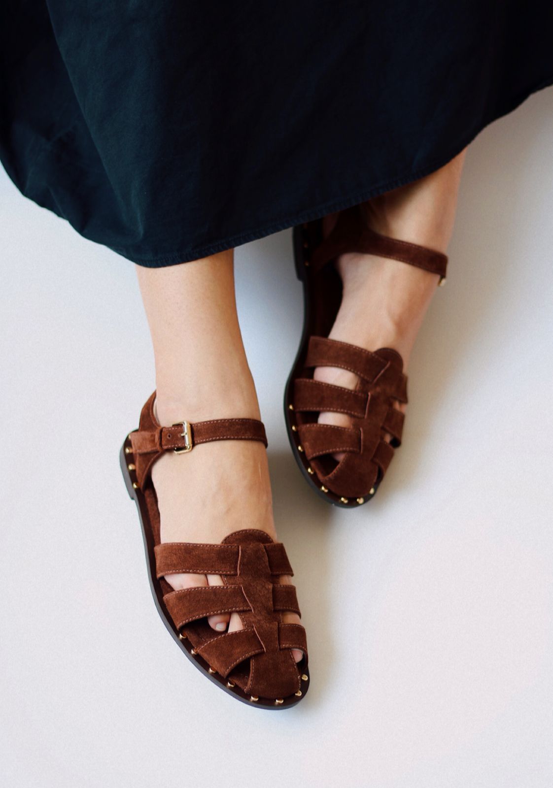Fisherman Jolie suede cocoa