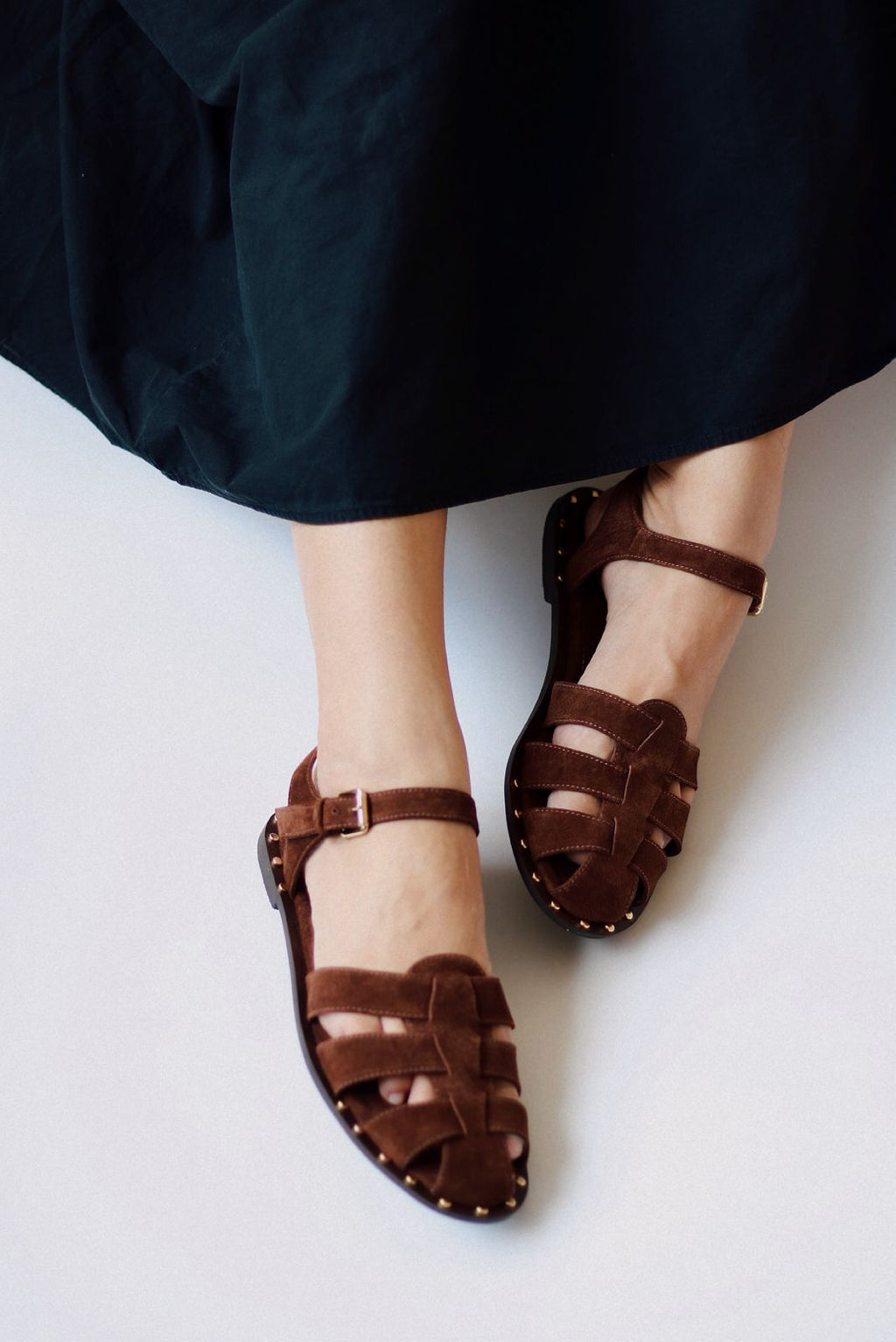 Fisherman Jolie suede cocoa