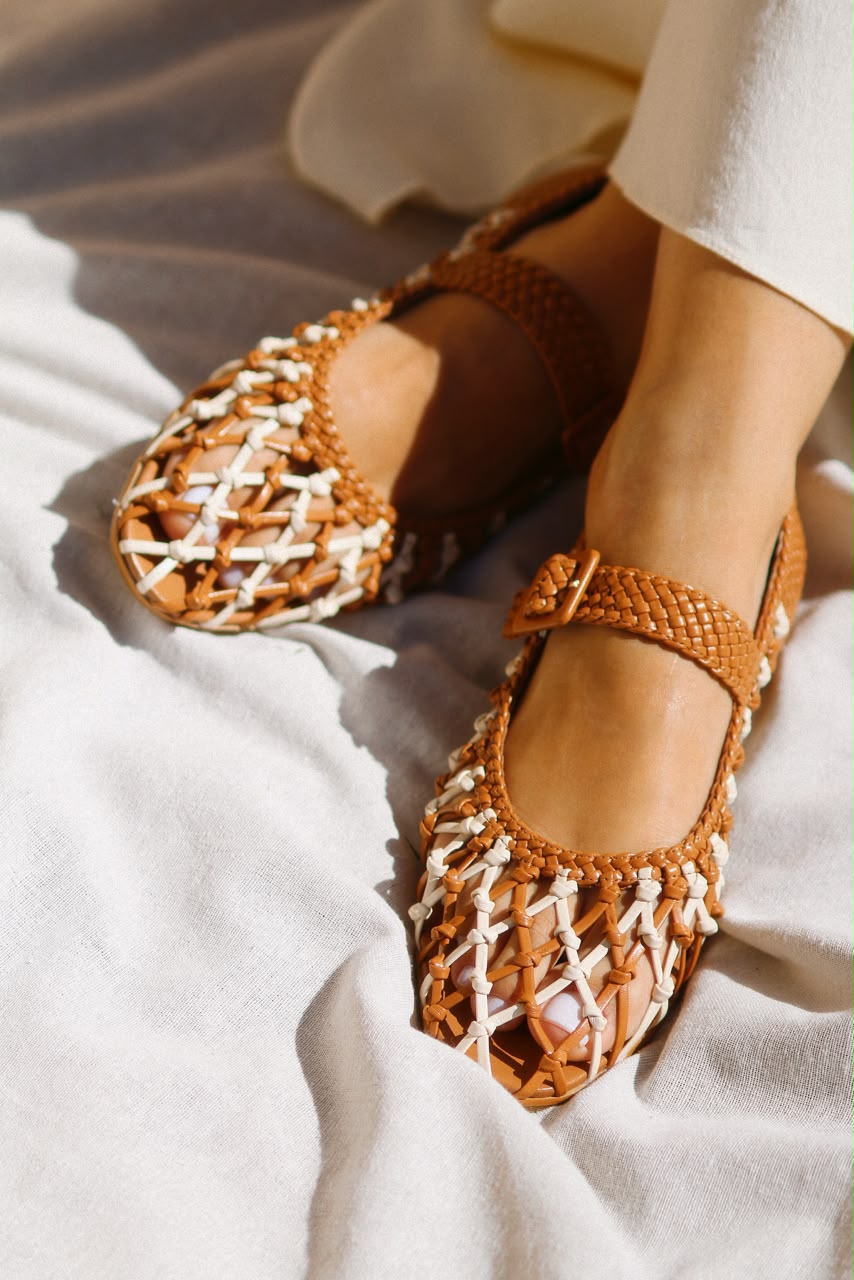 Sapatilha Ivana macrame bicolor