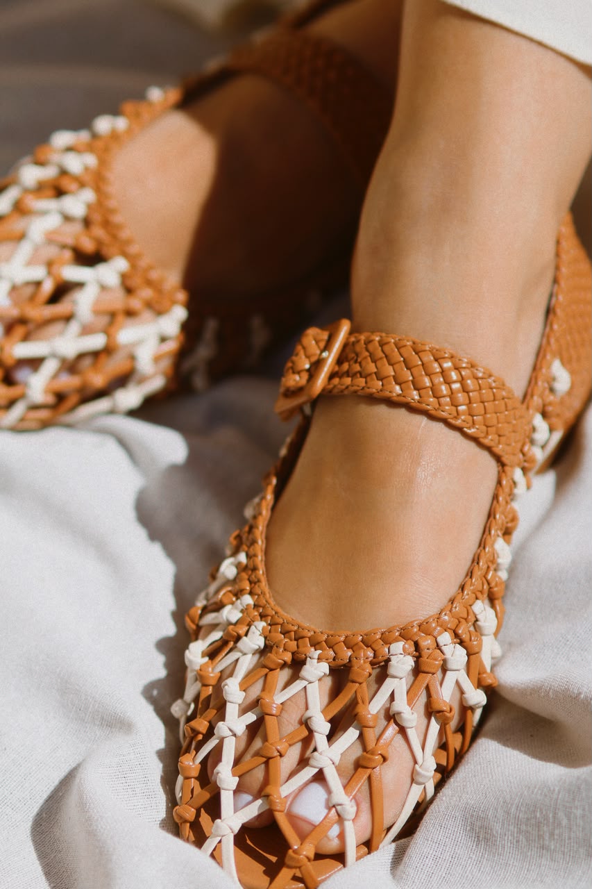 Sapatilha Ivana macrame bicolor